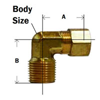 Compression Forged Male Elbow Diagram